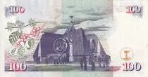 Kenia 100 Shillings - M. J. Kenyatta - Monument of the 25th anniversary of the independance - 1996 - Serial AB - P.37a