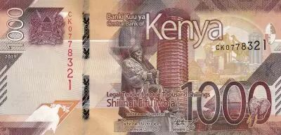 Kenia 1000 Shillings - M. J. Kenyatta -  2019 - Serial CK - P.56