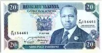 Kenia 20 Shillings  - Daniel Toroitich Arap Moi -1989