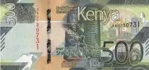 Kenia 500 Shillings - M. J. Kenyatta - Animals - 2019 - Serial AK - P.55