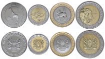 Kenya Set of 4 coins - 1, 5, 10, 20 Shillings  - 2018 - UNC