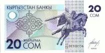 Khirghizistan 20 Som, Equestr. st. of Manas the Noble - 1993 - P.6
