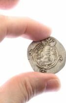 Khusru II - Silver Drachm - Year 6 (595 / 596), BYSh Bishapur