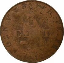 King. of Westphalia, J&eacute;r&ocirc;me Bonaparte - 3 Centimes - 1812 C Cassel