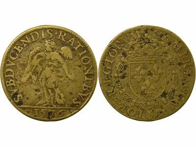 King\'s Court of Auditors, Henri III - Brass Token - 1576