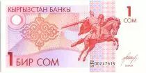 Kirghizstan 1 Som, Equestr. st. of Manas the Noble - 1993 - P.4