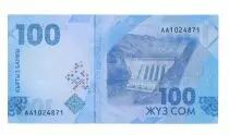 Kirghizstan 100 Som - Toktogul - Teniyri Mountains - 2023 - Serial AA