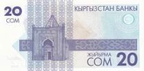 Kirghizstan 20 Som - Statue of Manas the Noble - Manas Mausoleum in Talas - 1993 - Series 32/CH