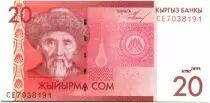 Kirghizstan 20 Som - Togolok Moldo - 2009 - NEUF - P.24