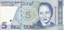 Kirgisistan 5 Som - B. Beishenalieya - Opera - 1997 - UNC - P.13