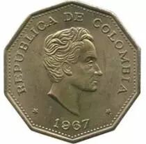 Kolumbien 1 Peso Simon Bolivar