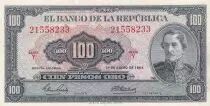 Kolumbien 100 Pesos Oro - General Santander - 01-01-1964- Serial Y