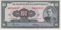 Kolumbien 100 Pesos Oro - General Santander - 20-07-1967 - Serial Y - P.403c