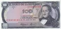 Kolumbien 100 Pesos oro - Santander - Capitol  - 20-07-1971 - Serial Y