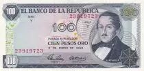 Kolumbien 100 Pesos oro, Santander - Capitol  - 02-01-1969 - Serial Y