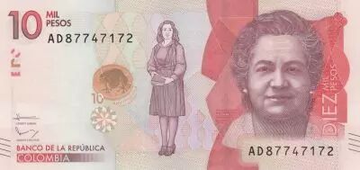 Kolumbien 10000 Pesos - V. Gutierrez de Pineda - 2016