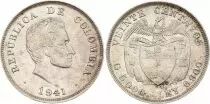 Kolumbien 20 Centavos Colombia Silver - Coat of arms - 1941 SPL