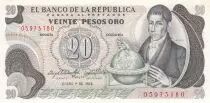Kolumbien 20 Pesos de Oro -  F. J. de Caldas - 01-01-1983
