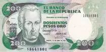 Kolumbien 200 Pesos oro - J. C. Mutis - National Observatory - 1991 - P.429d
