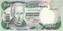 Kolumbien 200 Pesos oro oro, J. C. Mutis - National Observatory - 1991