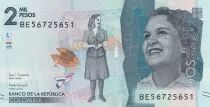Kolumbien 2000 Pesos D�bora Arango Perez - 2021- Serial BE