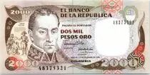 Kolumbien 2000 Pesos Simon Bolivar - Paso del P�ramo de Pisba - 1990