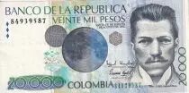 Kolumbien 20000 Pesos - Julio Garavito - 1998 - VF+ - P.448c