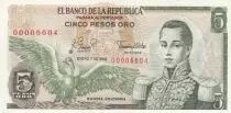 Kolumbien 5 Pesos de Oro de Oro, Condor, Jos&eacute; Maria Cordoba - 1980
