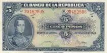 Kolumbien 5 Pesos Oro, Gal Cordoba - 1944 - UNC - P.386c