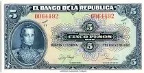 Kolumbien 5 Pesos Oro, Gal Cordoba - 1950 - Unc