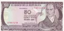 Kolumbien 50 Pesos oro, Camillo Torres - Orchids - 1986