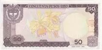 Kolumbien 50 Pesos oro, Camillo Torres - Orchids - 1986