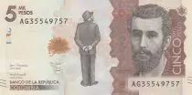 Kolumbien 5000 Pesos - Jose A. Silva - 2018 - Serial AG