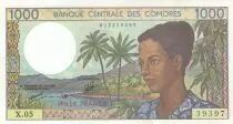 Komoren 1000 Francs - Woman - Anjouan island - 1984 - UNC - P.11b