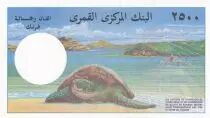 Komoren 2500 Francs Woman, Turtle - 1997