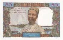 Komoren 50 Francs - Woman and Hat - ND (1963) - Proof without watermark - P.2bp