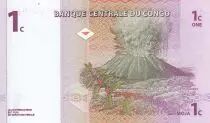 Kongo (RDC) 1 Centime - Harvesting coffee - Volcano  - 01-11-1997 - Serial A