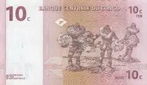 Kongo (RDC) 10 Centimes 1997 - Pende Mask - Dancers - C-R Series