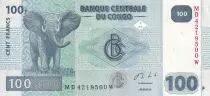 Kongo (RDC) 100 Francs - Elephant - Barrage - 2013 - P.98b