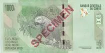 Kongo (RDC) 1000 Francs Kanioka Box - Okapi - 2013 - Specimen