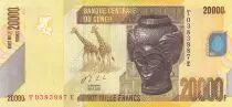 Kongo (RDC) 20000 Francs - Bashilele - Giraffes - 2020 - P.NEW