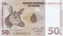 Kongo (RDC) 50 Centimes - Okapis - 1997
