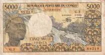 Kongo (RDC) 5000 Francs - Fall - Statue - 1978 - Serial G.3  F - P.4c