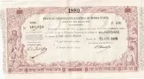 Kotschinchina 500 Francs - Traite du Tr&eacute;sor Public - Cochinchine - Sign. Chazal - 22-07-1880