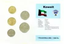Koweit Blister 5 monnaies KOWEIT (5 &agrave; 100 fils)