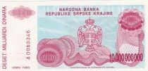 Kroatien 10 000 000 000 Dinara - Coat of arms - fortress of knin - 1993 - A serie