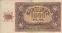 Kroatien 1000 Kuna - Young girl - Mountains - 26-05-1941 - Serial C