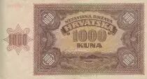 Kroatien 1000 Kuna - Young girl - Mountains - 26-05-1941 - Serial O