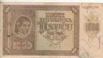 Kroatien 1000 Kuna - Young girl - Mountains - 26-05-1941 - Serial U