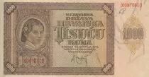 Kroatien 1000 Kuna - Young girl - Mountains - 26-05-1941 - Serial X